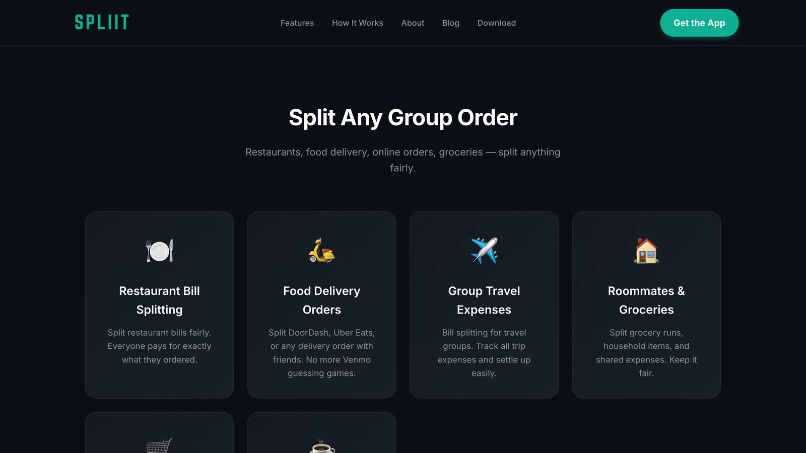 Spliit — screen